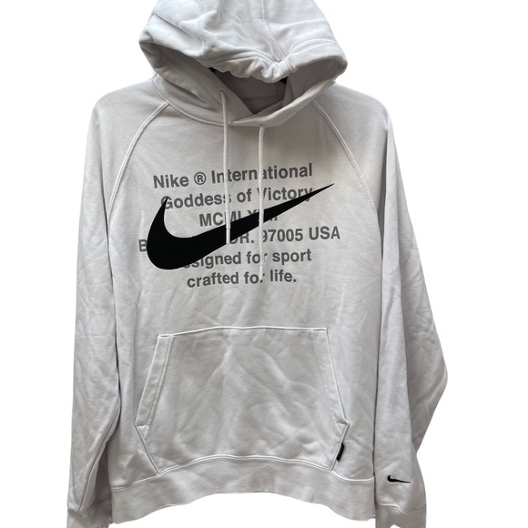 ❤️ NIKE WHITE HOODIE SWEATSHIRT SIZE MEDIUM - Picture 1 of 8
